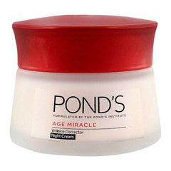 Age Miracle wrinkle corrector night cream jar with red cap and cream body