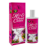 Hand and foot cream set: magenta bottle and matching box, 200 ml