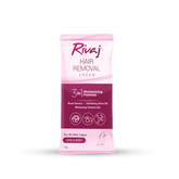 Rivaj hair removal cream sachet, 16g, pink/white packaging for legs and body