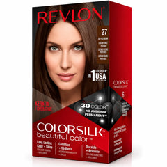 Hair color box ColorSilk 27 dark brown, 40 ml, keratin, no ammonia
