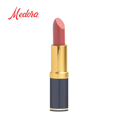 Medora lipstick with pink bullet in gold tube and black base