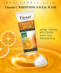 DISAAR Vitamin C Glowing Facial Wash Hyaluronic Acid Multi Function 100ml DS51991 - YehChez.pk