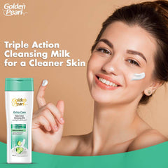 Golden Pearl Triple Action Cleansing Milk Moisturizing Lotion 100ml - YehChez.pk