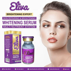 Dr Romia Eliva whitening serum set: purple box and small dark bottle