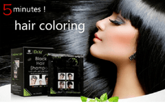 Hair shampoo packaging showing Lichen Professional Black Hair Shampoo branding