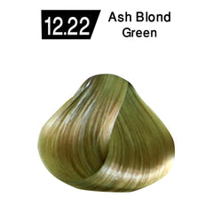 Ash blond green hair color swatch, 12.22 shade