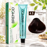 Bremod hair color set with tube and box plus mahogany brown 4.5 hair swatch