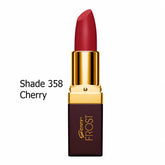 Genny Frost lipstick, Shade 358 Cherry, red lipstick with gold cap