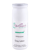Dermacos grey lotion bottle with flip-top cap, 200 ml