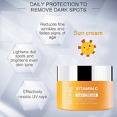 Dr Rashel Vitamin C day cream jar with orange label and black-and-white lid.