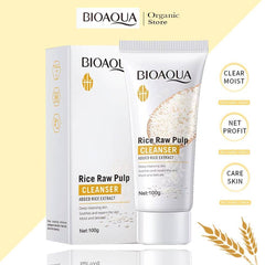 BIOAQUA Rice Raw Pulp Whitening Facial Cleanser 100gm - YehChez.pk