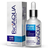 Anti acne facial serum with dropper bottle and BioAqua Pure Skin box, 30 ml
