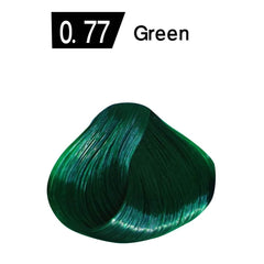 Green hair color shade 0.77 sample swirl