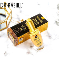 Dr Rashel 24K gold collagen serum bottle with pump and matching box, 50 ml