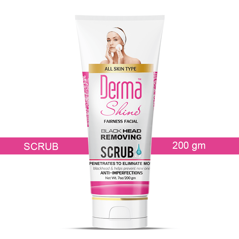 Derma Shine Fairness Facial Black Head Removing Scrub (200gm) - YehChez.pk