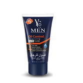 Men Oil Control face wash squeeze tube, dark blue, Oil Free, 100 ml