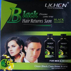 Lichen Professional Black Hair Return Soon Black Shampoo 200ml - YehChez.pk