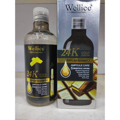 Wellice 24K Gold Keratin Serum Shampoo 500ml - YehChez.pk