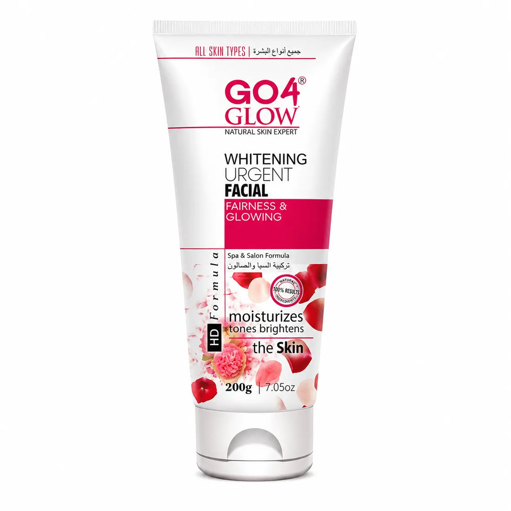 GO4 Glow Whitening Urgent facial cream tube, 200 g, centered product shot