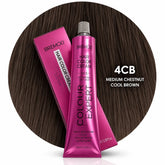 Hair color cream tube labeled Color Expert, 4CB medium chestnut cool brown