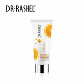 Vitamin C whitening cream tube by Dr Rashel, white with orange slice graphic