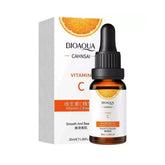 BIOAQUA Vitamin C face serum with dropper, amber bottle and boxed package
