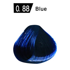 Blue hair color swatch showing deep indigo tone