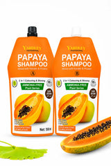 Yardley Papaya Shampoo pouches, Natural Black, ammonia-free 2-in-1 color & shine