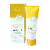 Gold anti-aging face wash tube with matching box, DR RASHEL 24K logo