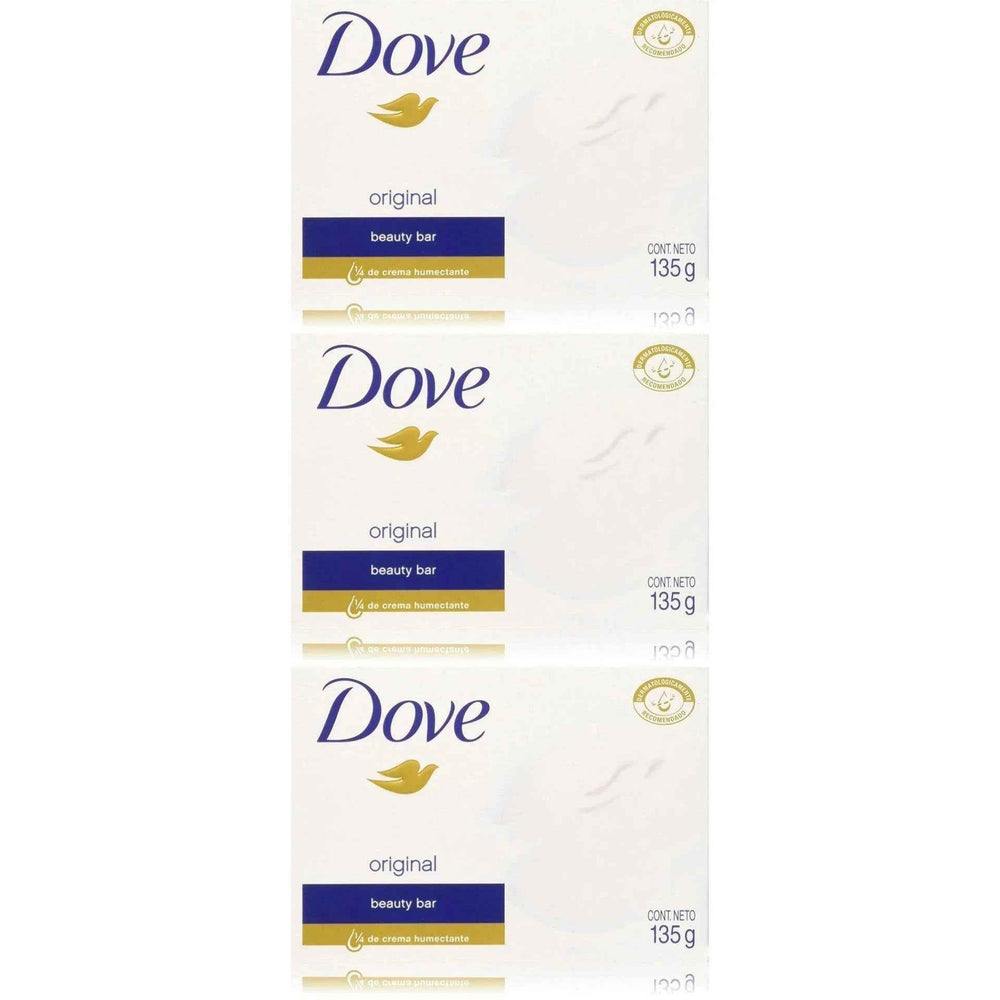 Dove original beauty bar soap, pack of 3 bars, 135 g each