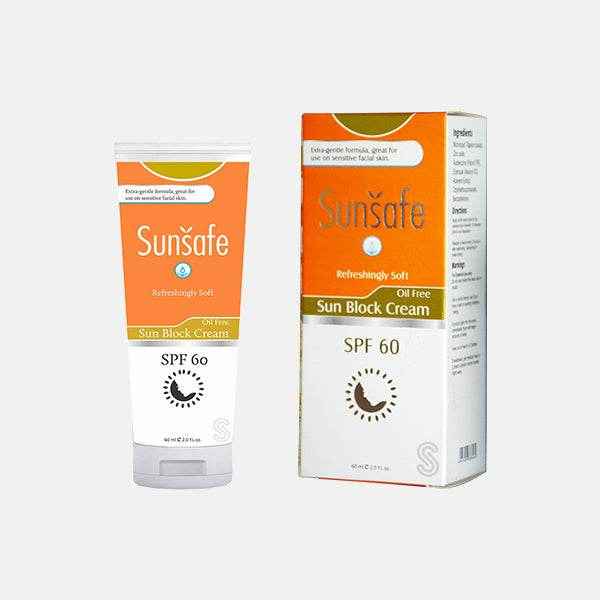 Dr Romia SunSafe SPF 60 oil-free sun block cream tube and box