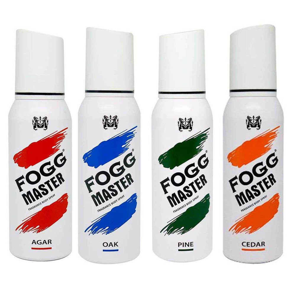 Fogg Master Agar Oak Pine & Cedar Body Spray 120ml (Pack of Four) - YehChez.pk