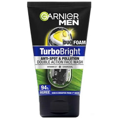 Garnier Men Turbo Bright Double Action Face Wash, 100ml