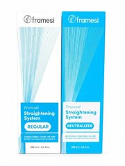 Framesi hair straightening system Regular and Neutralizer boxes, front view