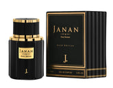 Gold Edition perfume bottle and box set, black with gold cap and label, 100 ml