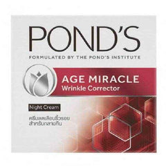 Age Miracle wrinkle corrector night cream box, red and white front panel