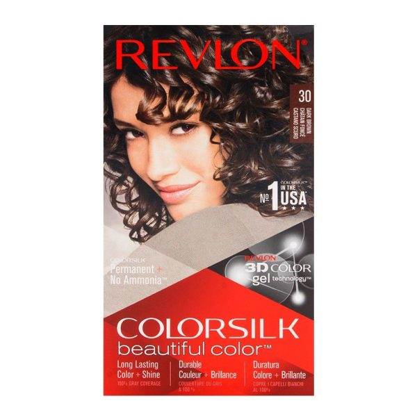 Revlon ColorSilk permanent hair color box, shade 30