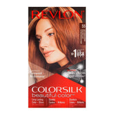 Revlon ColorSilk permanent hair color box, shade 55, with model portrait