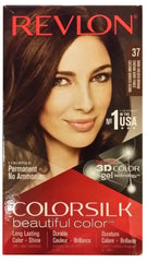 Revlon ColorSilk hair color box, shade 37, 3D color gel