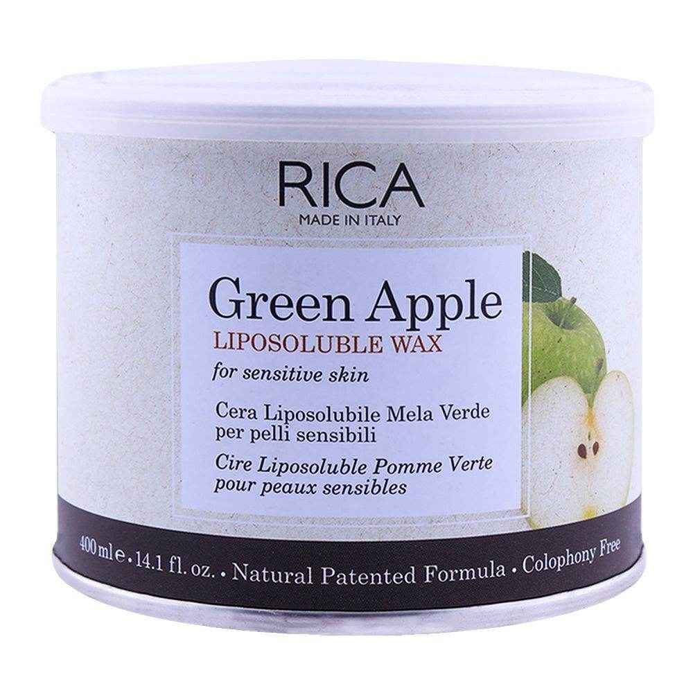 Rica Green Apple Sensitive Skin Liposoluble Wax 400ml - YehChez.pk
