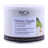 Liposoluble wax jar with Green Apple label for sensitive skin, 400 ml