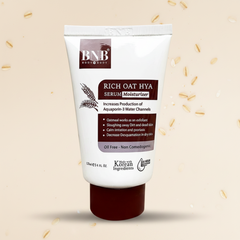 BNB Rich Oat Hya Serum Moisturizer tube, upright front view