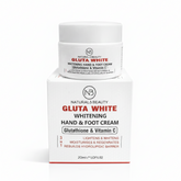Gluta whitening hand and foot cream jar with matching box