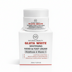 Gluta whitening hand and foot cream jar with matching box