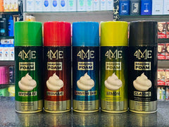 4ME shaving foam assorted cans with labeled variants
