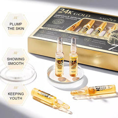 SADOER 24K Gold Moisturizing Ampoule Face Care Serum 2ml x 7pcs SD31943 - YehChez.pk