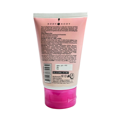 BNB instant tone up face wash tube, back label with usage and ingredients, 120 ml