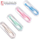 Assorted lens cleaning sticks in clear protective cases: blue, pink, green, white