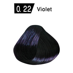 Violet hair color swatch labeled 0.22