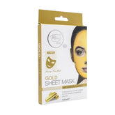 Gold facial sheet mask in retail box, single 25 ml pack